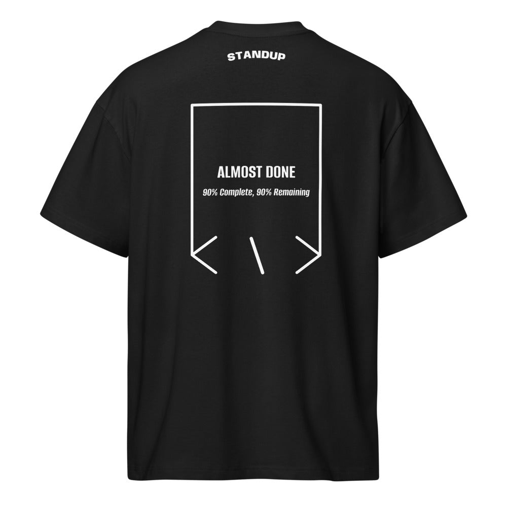 Almost Done — Black White back mockup