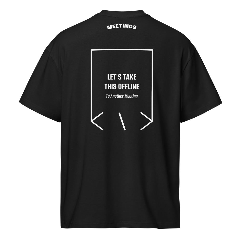 Let's Take This Offline — Black White back mockup