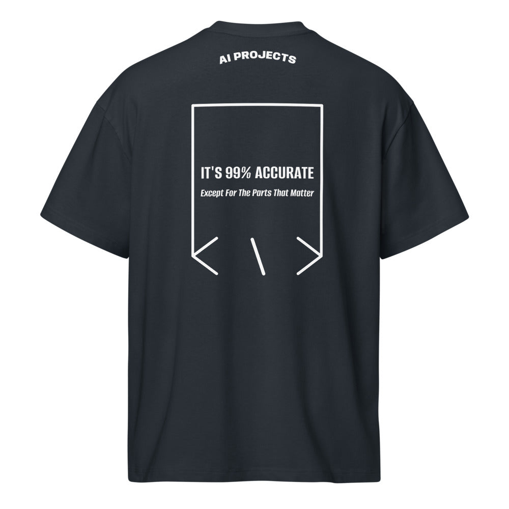 It's 99% Accurate — Navy Blazer White back mockup