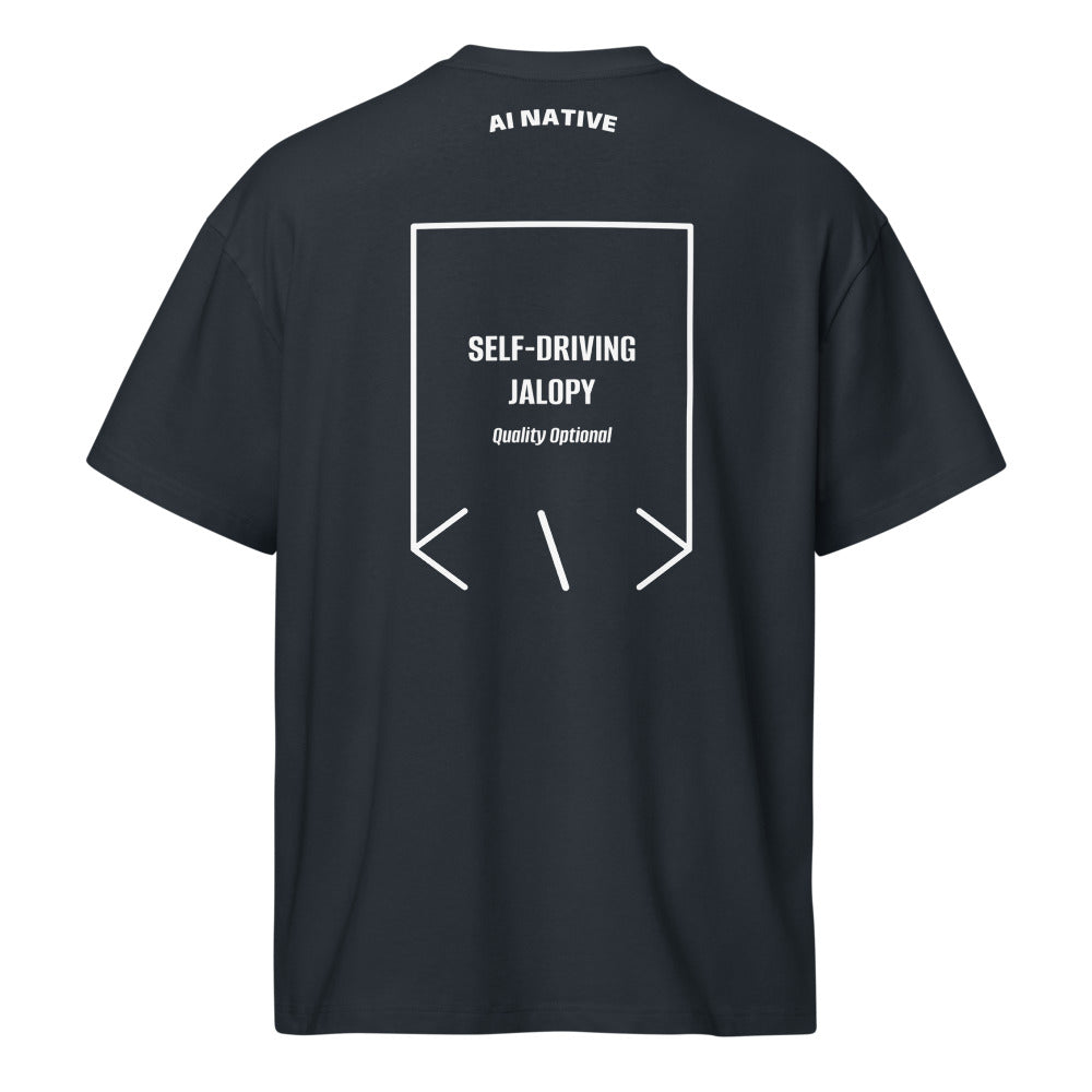 Self-Driving Jalopy — Navy Blazer White back mockup