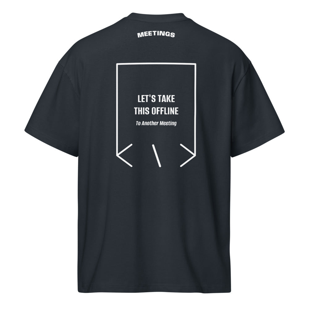 Let's Take This Offline — Navy Blazer White back mockup