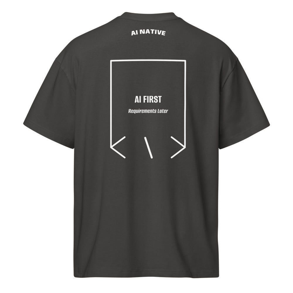 AI First — Vintage Black White back mockup