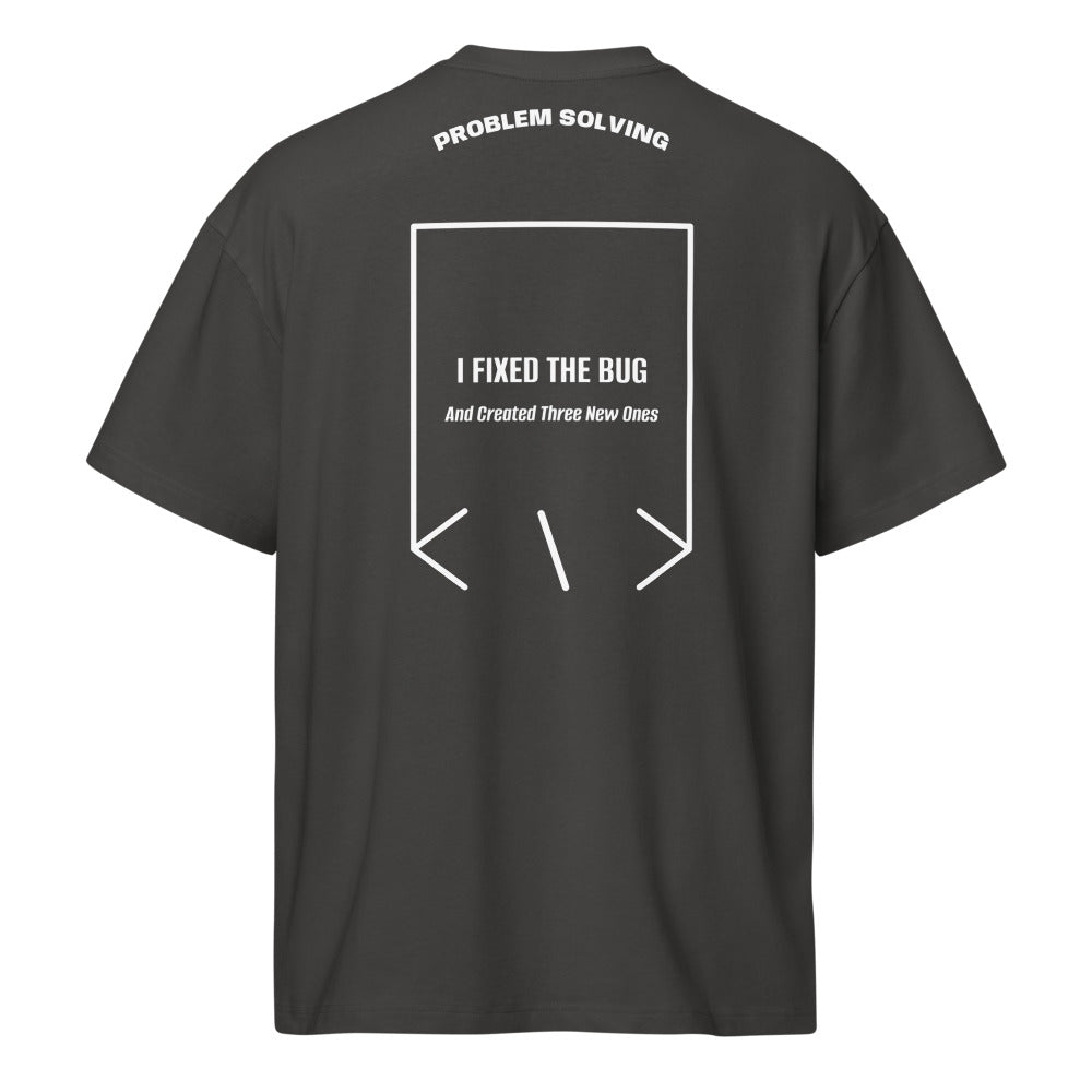 I Fixed The Bug — Vintage Black White back mockup