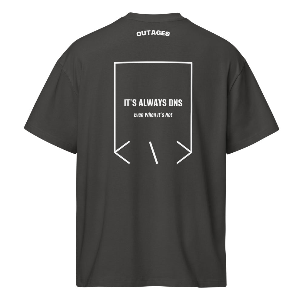 It's Always DNS — Vintage Black White back mockup