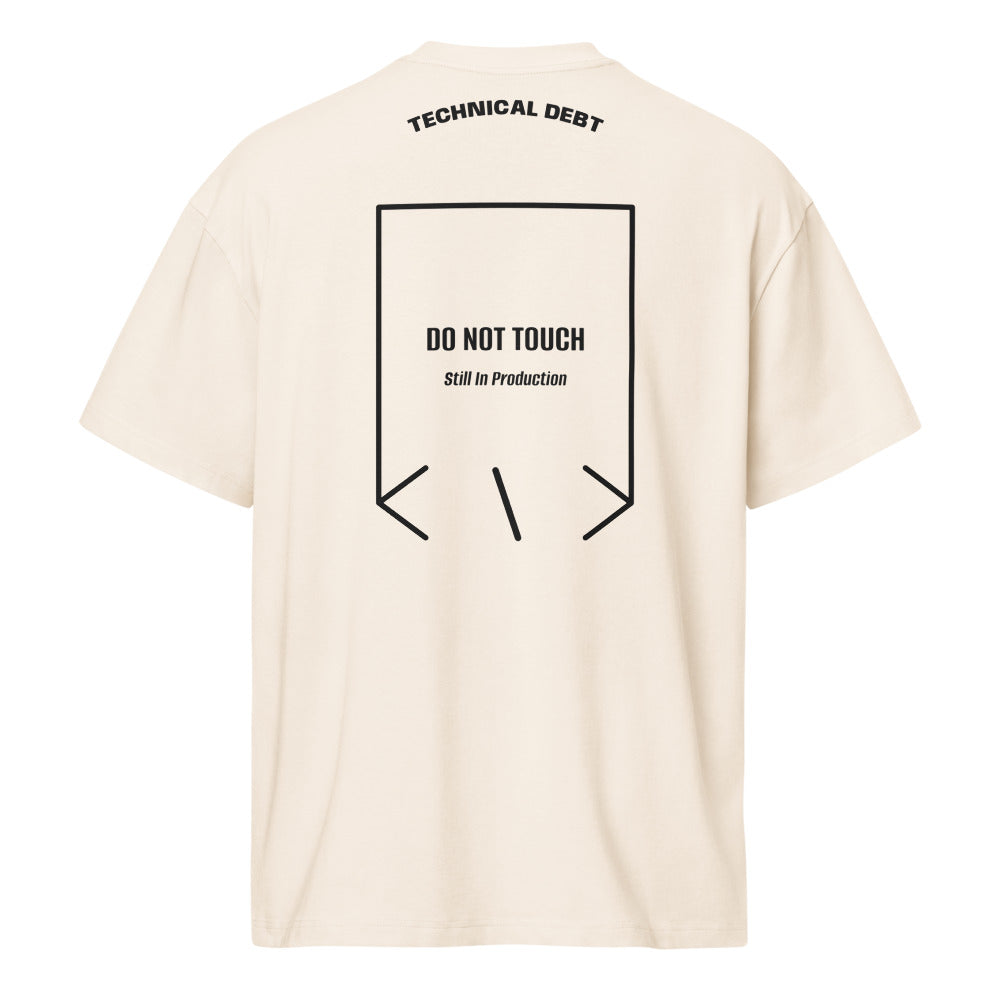 Do Not Touch — Vintage White Black back mockup