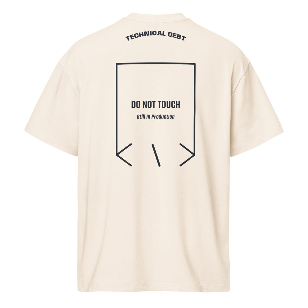Do Not Touch — Vintage White Navy Blazer back mockup
