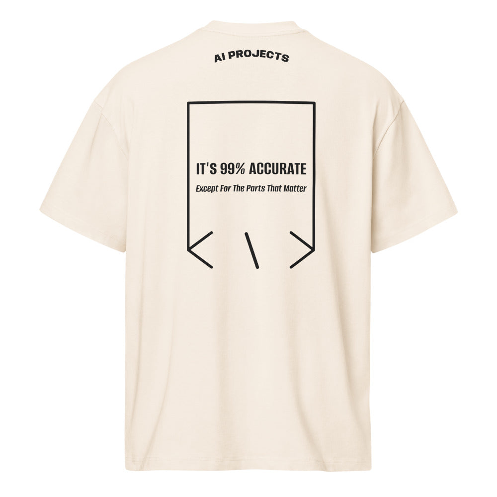 It's 99% Accurate — Vintage White Black back mockup