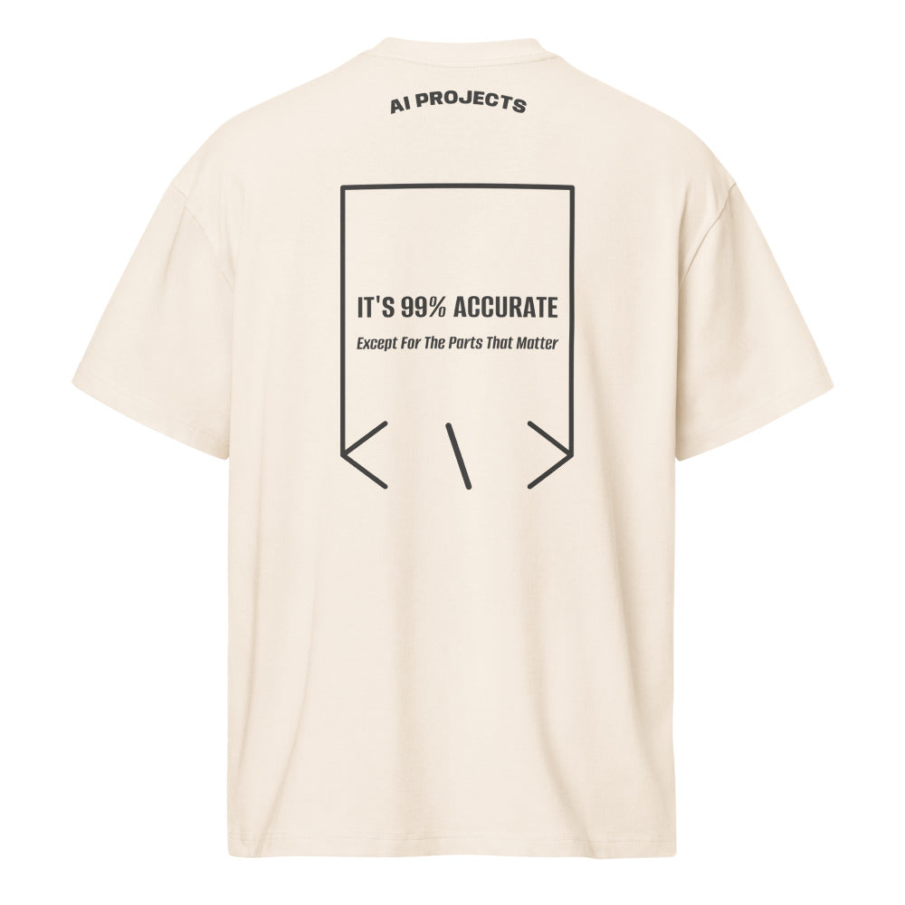 It's 99% Accurate — Vintage White Vintage Black back mockup
