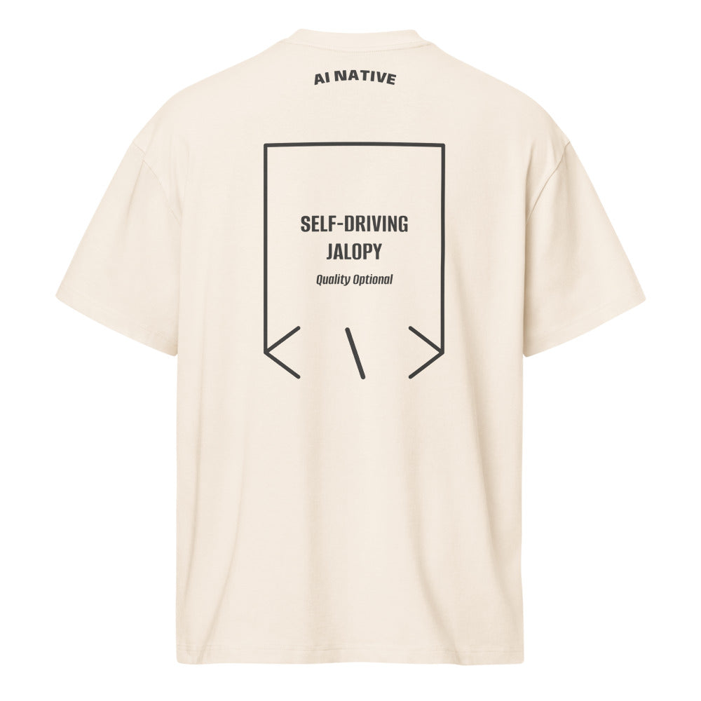 Self-Driving Jalopy — Vintage White Vintage Black back mockup