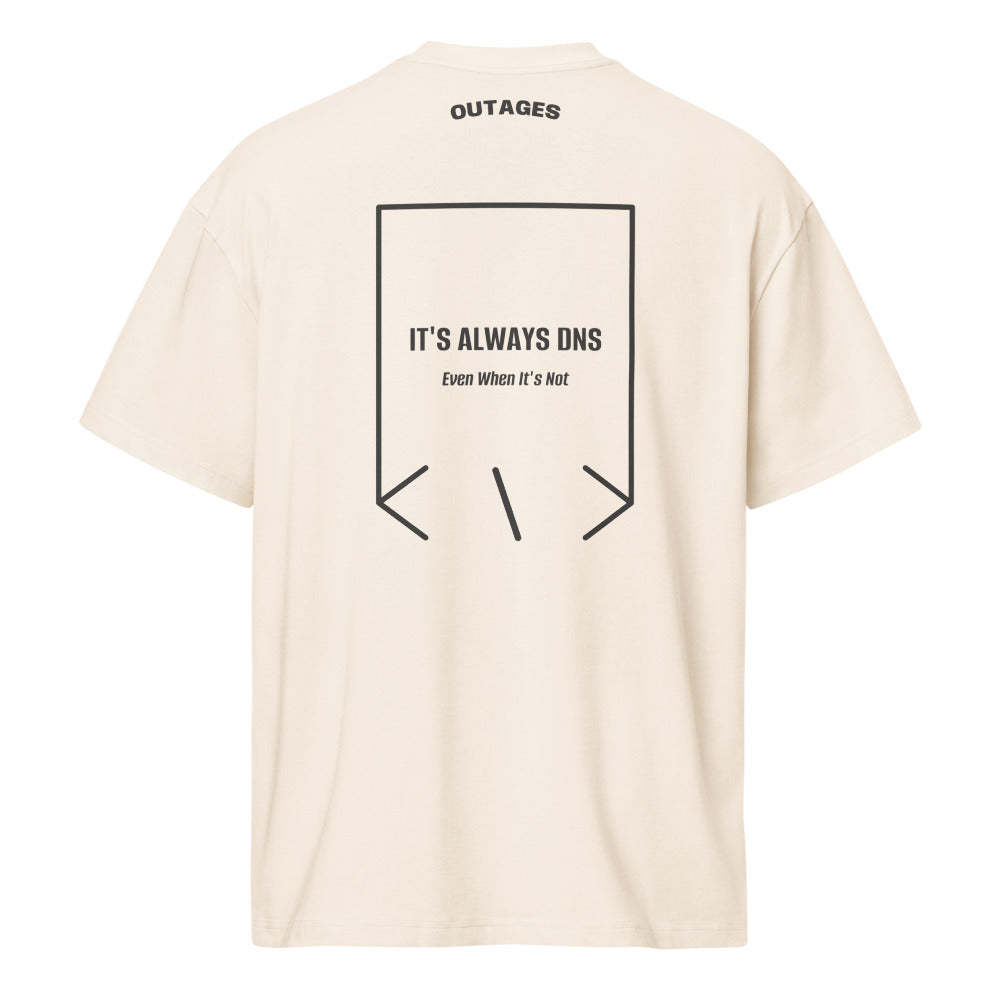 It's Always DNS — Vintage White Vintage Black back mockup