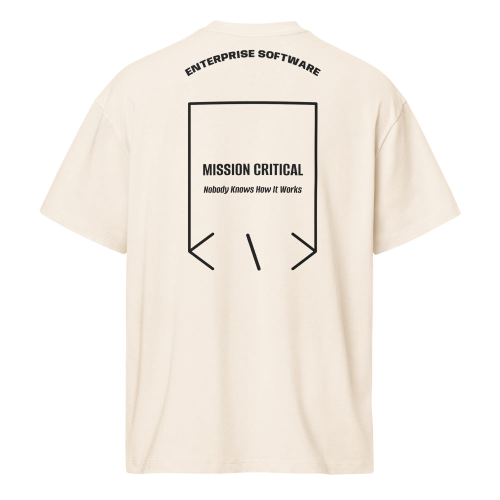 Mission Critical — Vintage White Black back mockup