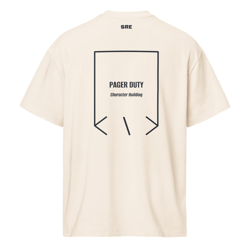Pager Duty — Vintage White Navy Blazer back mockup