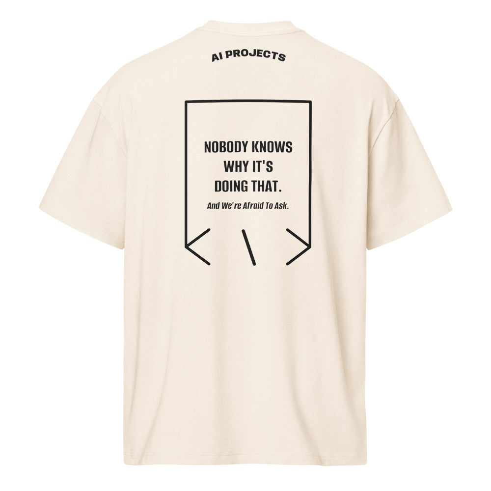Nobody Knows Why It's Doing That. — Vintage White Black back mockup
