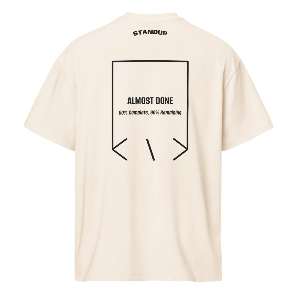 Almost Done — Vintage White Black back mockup