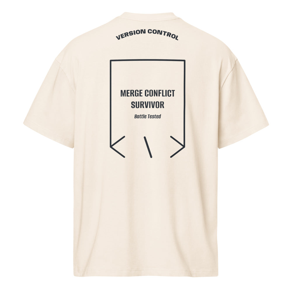 Merge Conflict Survivor — secondary back mockup