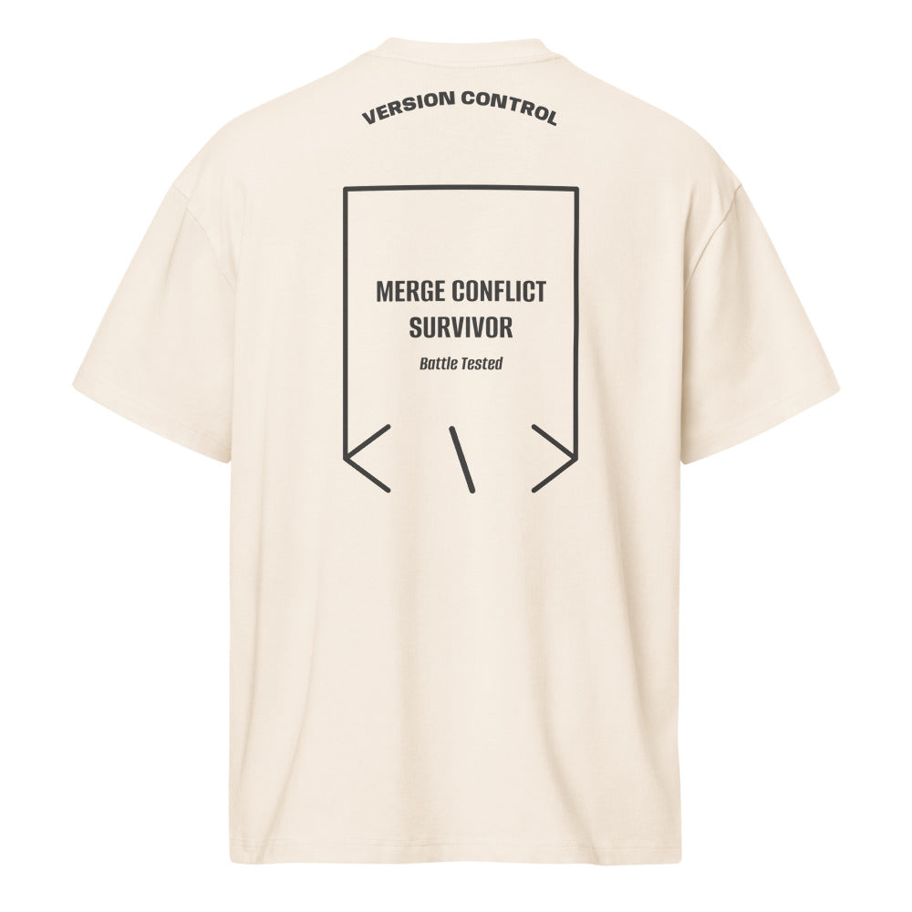 Merge Conflict Survivor — Vintage White Vintage Black back mockup