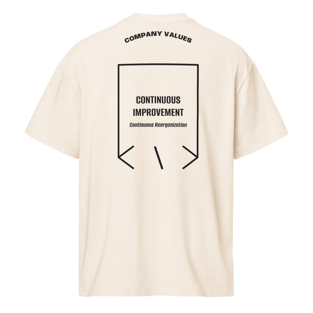 Continuous Improvement — Vintage White Black back mockup