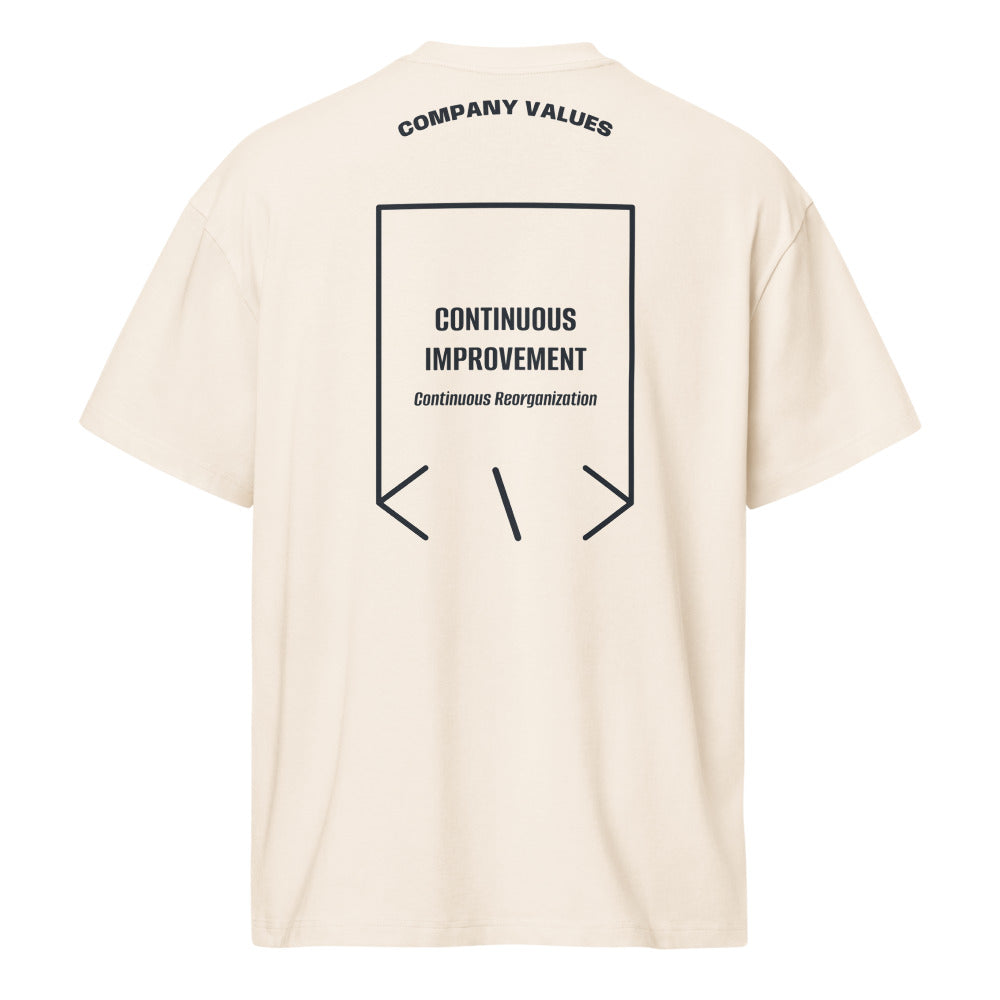 Continuous Improvement — Vintage White Navy Blazer back mockup
