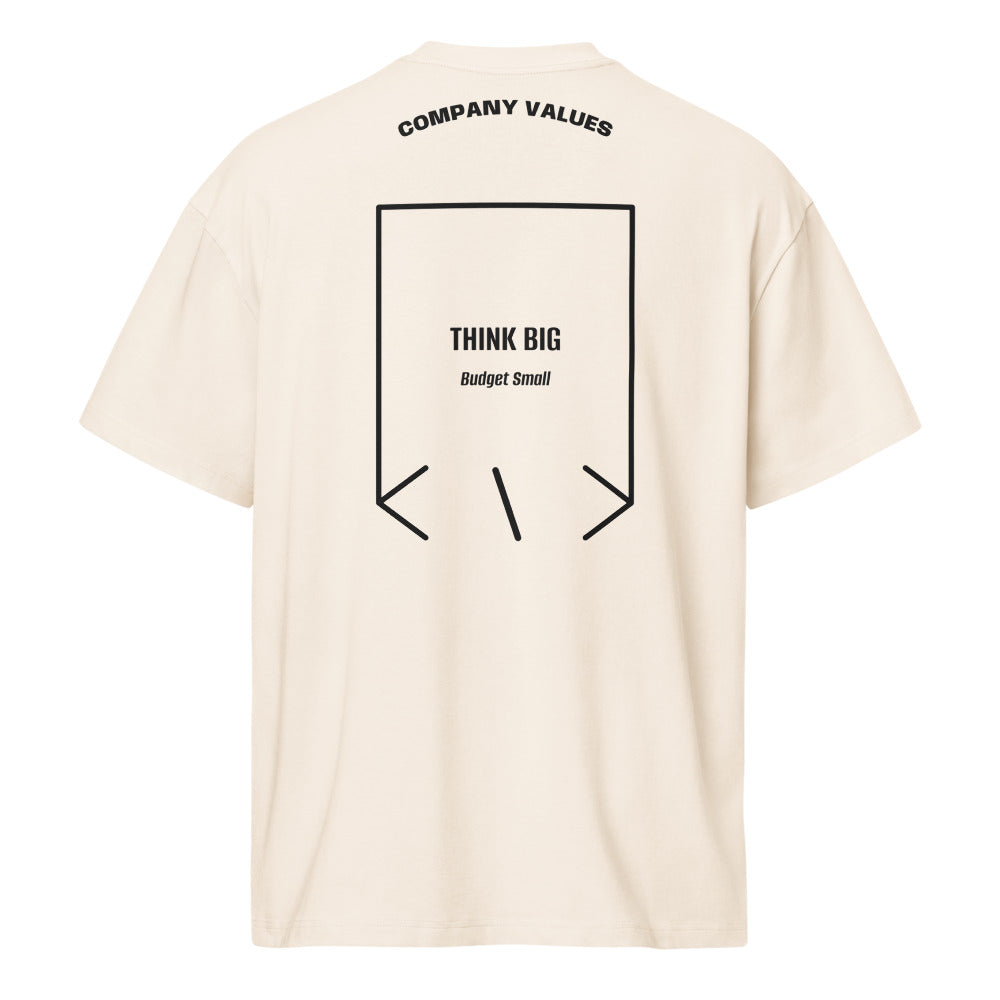 Think Big — Vintage White Black back mockup