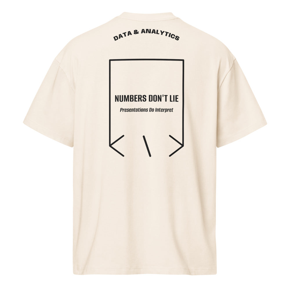 Numbers Don't Lie — Vintage White Black back mockup