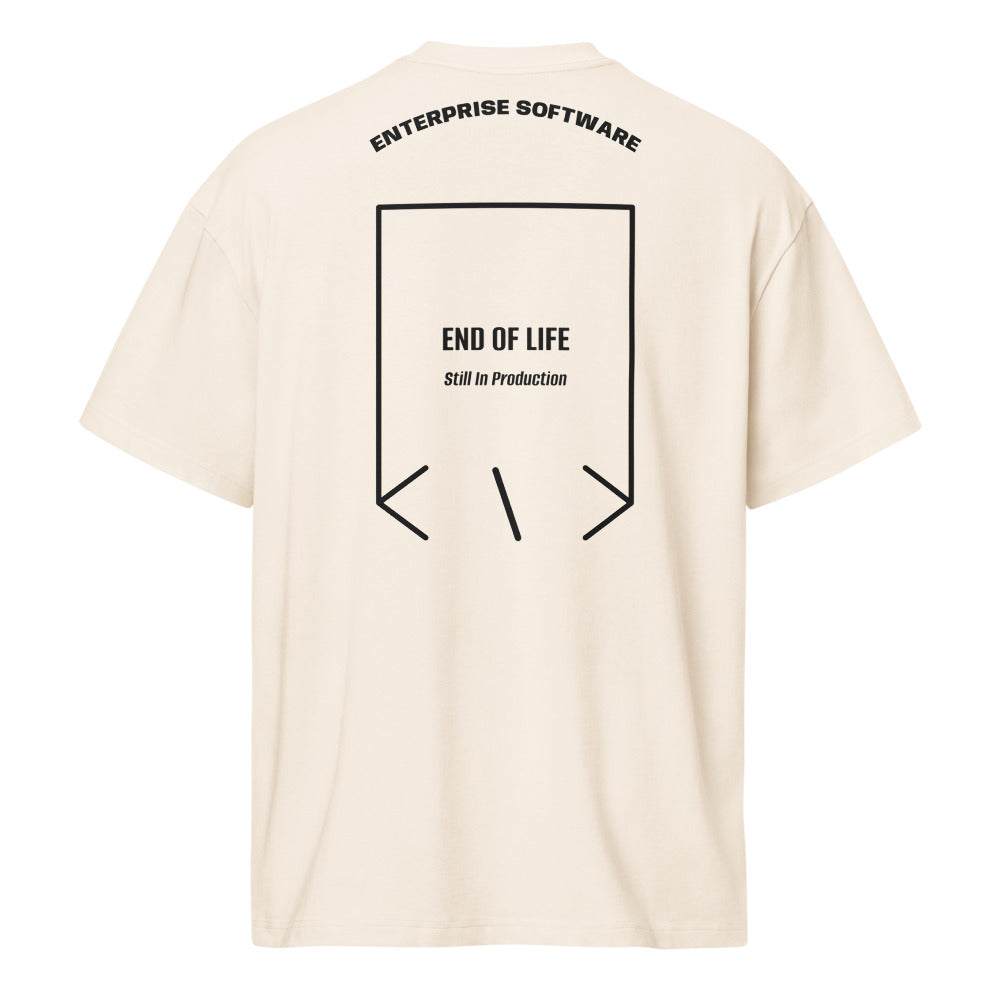 End Of Life — Vintage White Black back mockup