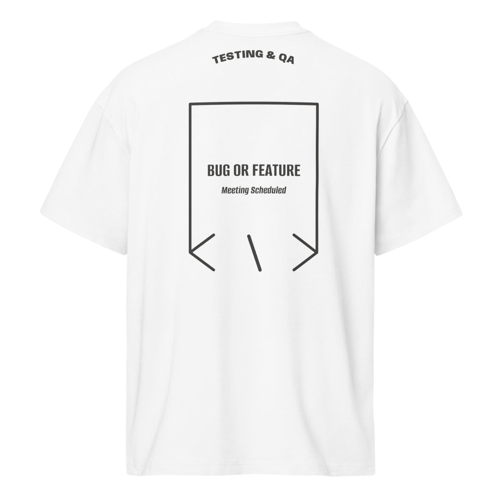 Bug Or Feature — White Vintage Black back mockup