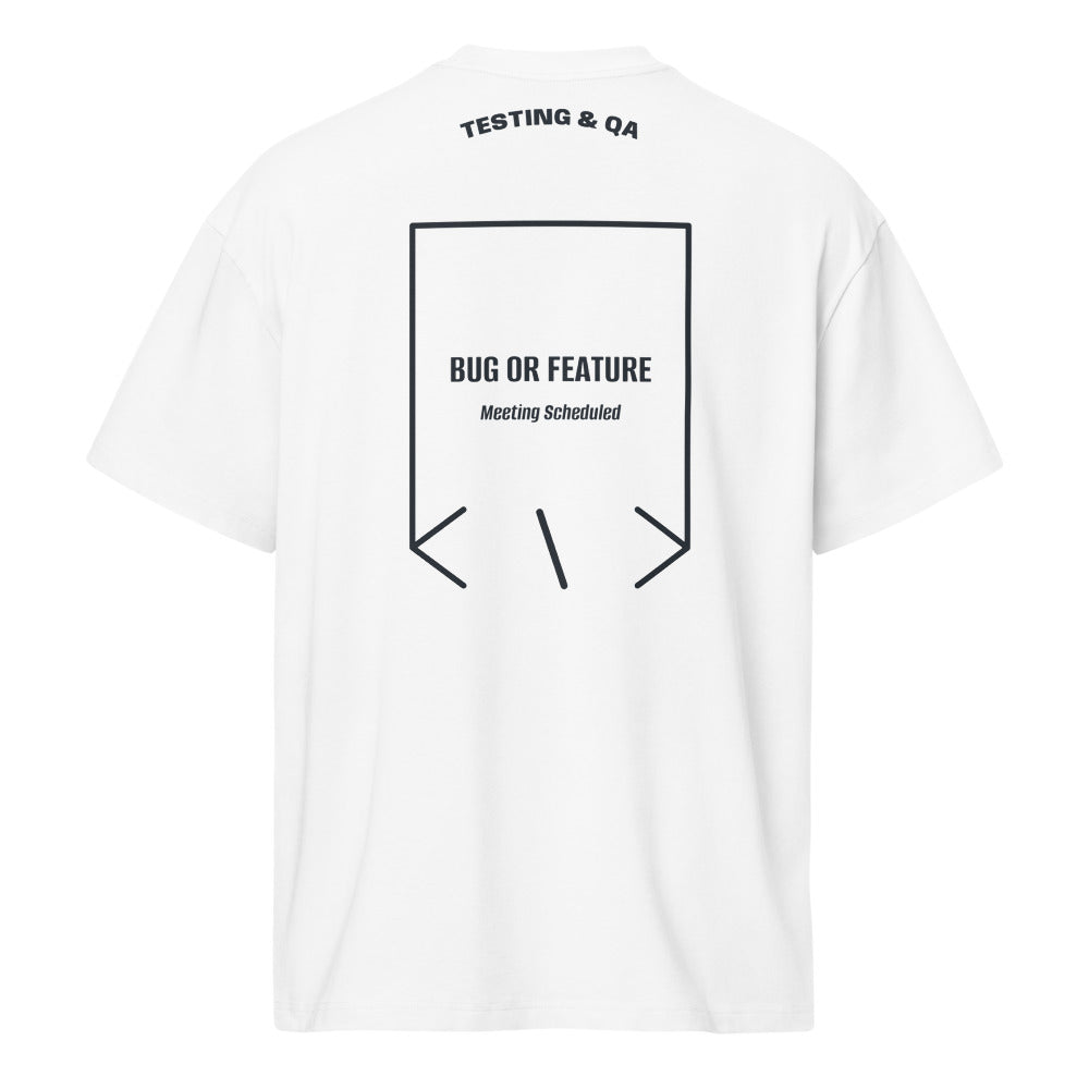 Bug Or Feature — White Navy Blazer back mockup