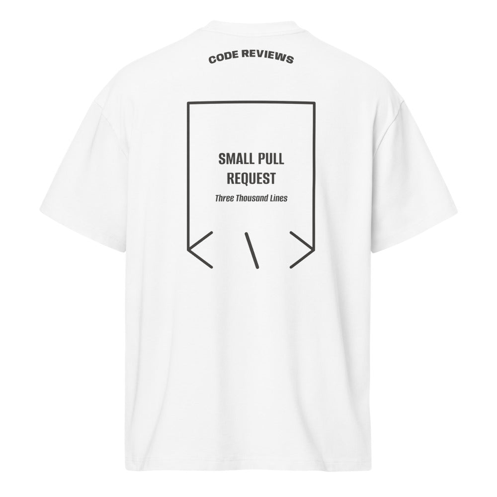Small Pull Request — White Vintage Black back mockup