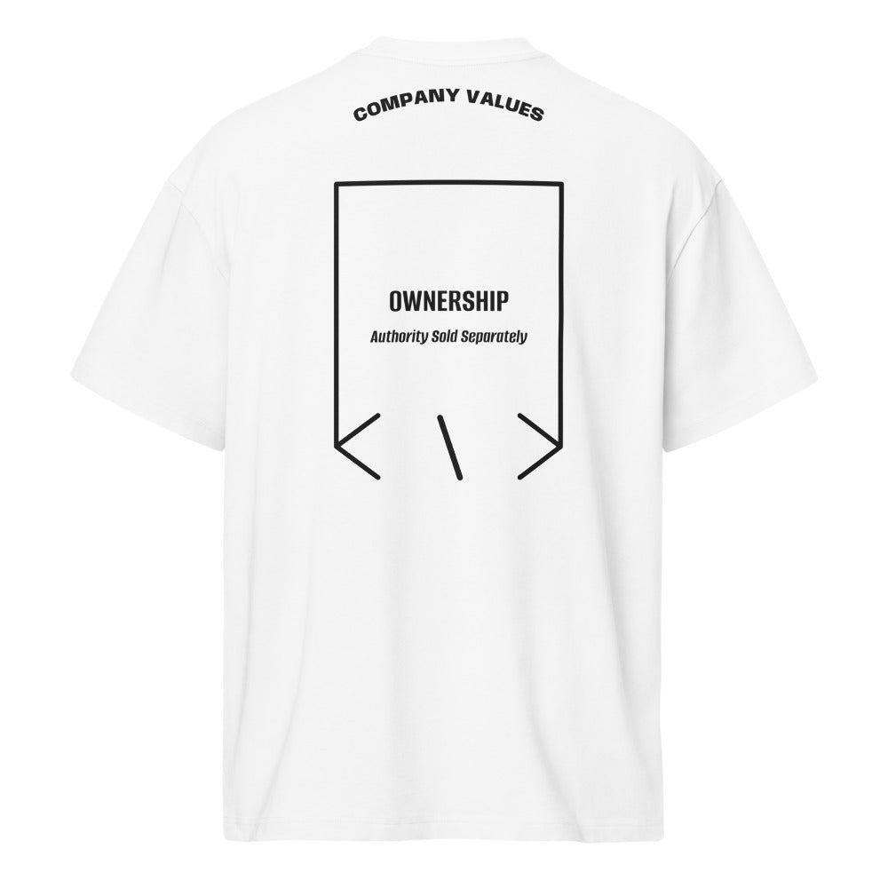 Ownership — White Black back mockup