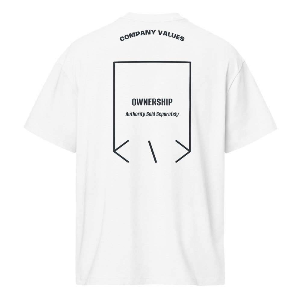 Ownership — White Navy Blazer back mockup