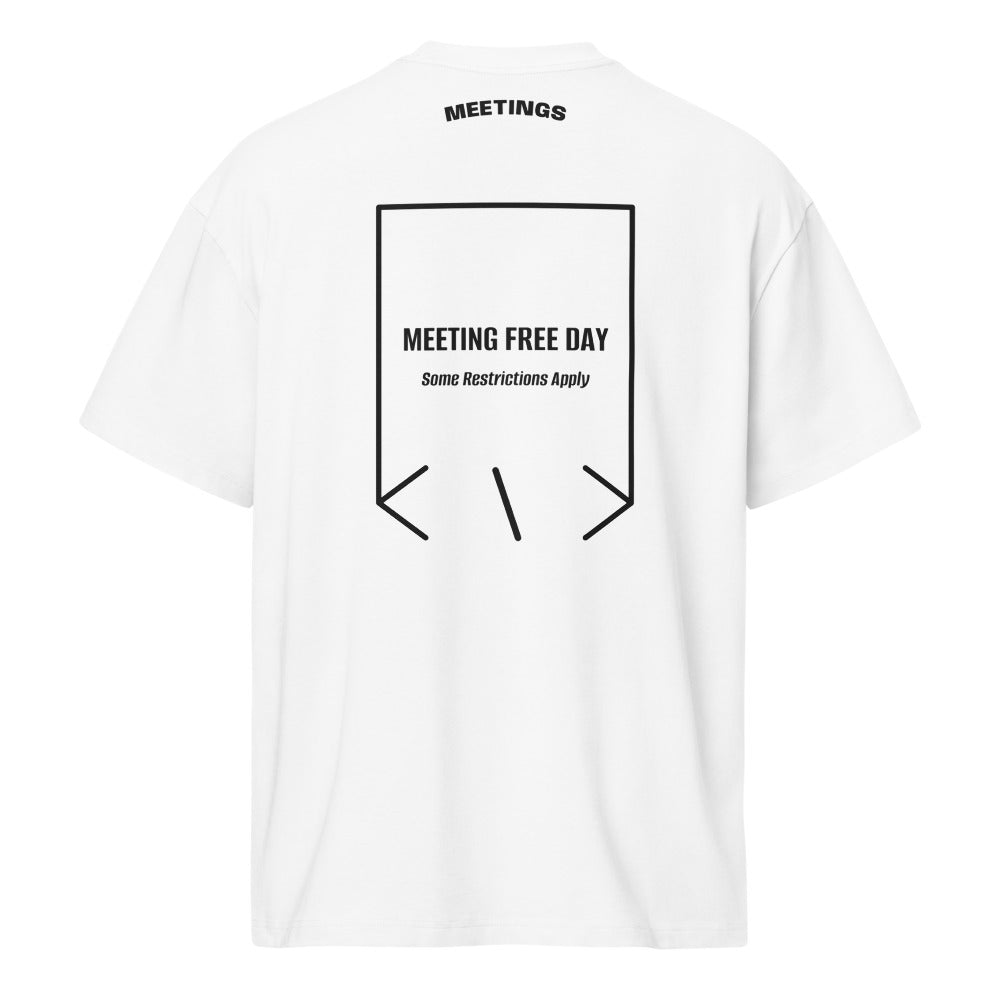 Meeting Free Day — White Black back mockup