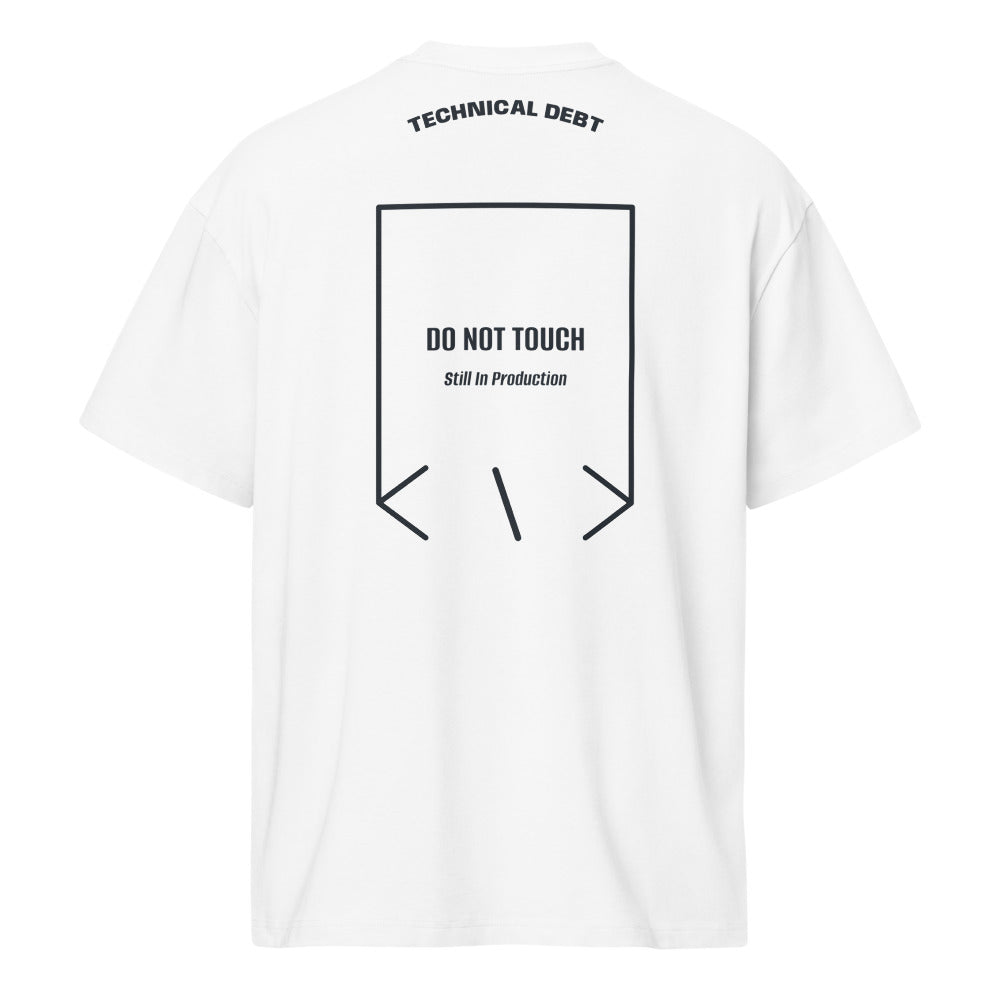 Do Not Touch — White Navy Blazer back mockup