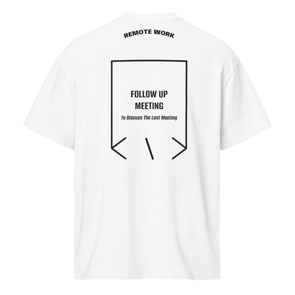 Follow Up Meeting — White Black back mockup