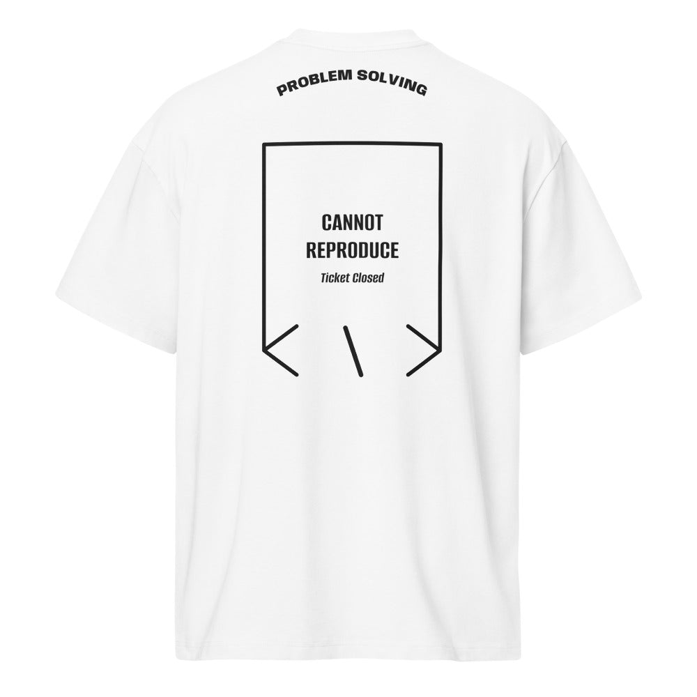 Cannot Reproduce — White Black back mockup
