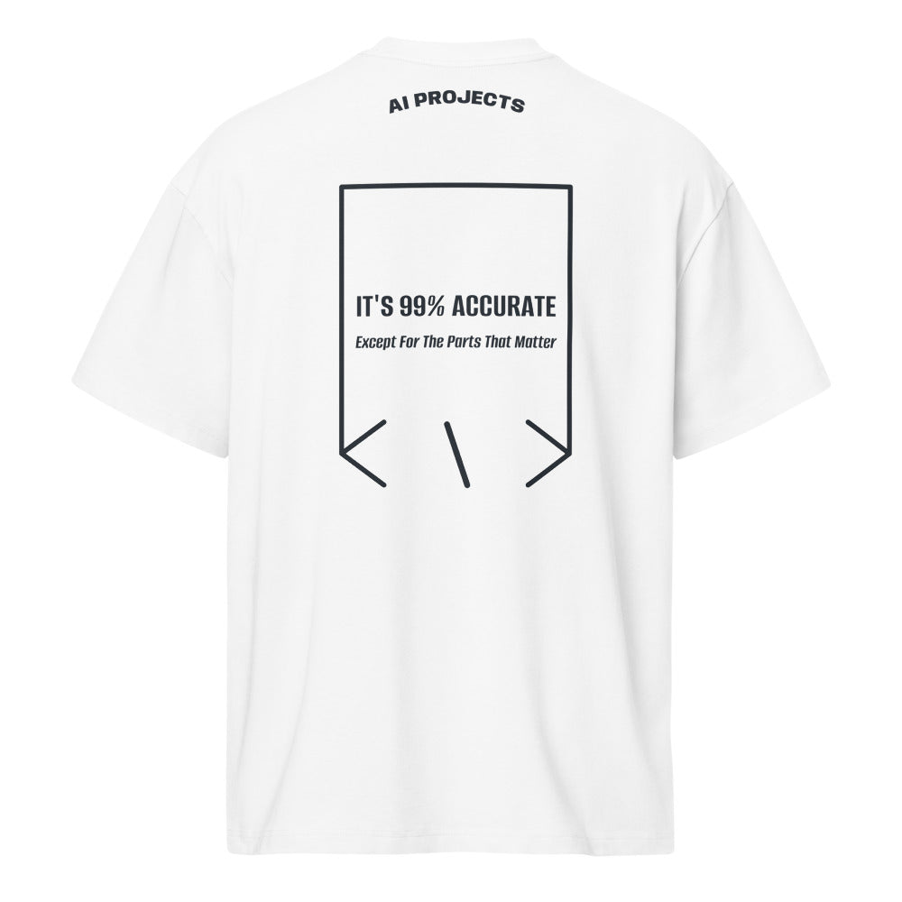 It's 99% Accurate — White Navy Blazer back mockup