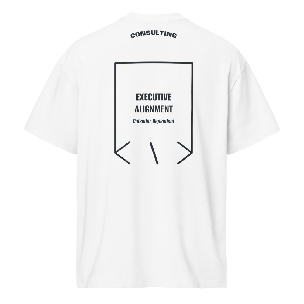 Executive Alignment — White Navy Blazer back mockup