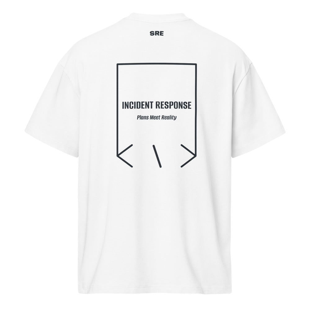 Incident Response — White Navy Blazer back mockup