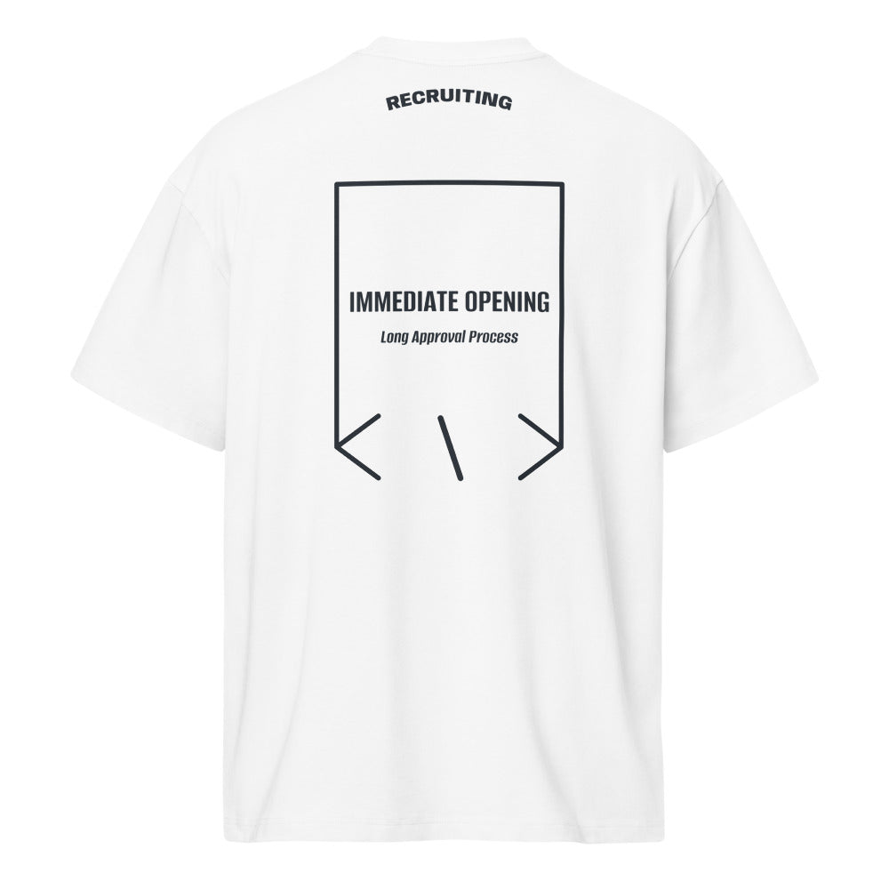 Immediate Opening — White Navy Blazer back mockup