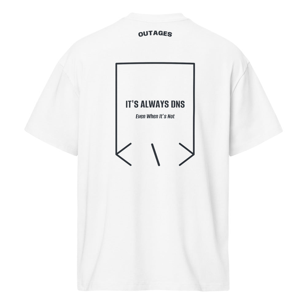 It's Always DNS — White Navy Blazer back mockup