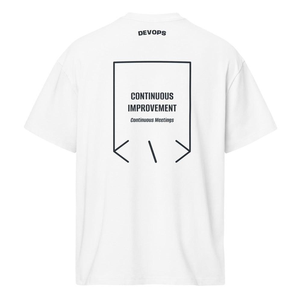 Continuous Improvement — White Navy Blazer back mockup