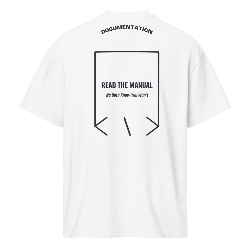 Read The Manual — White Navy Blazer back mockup
