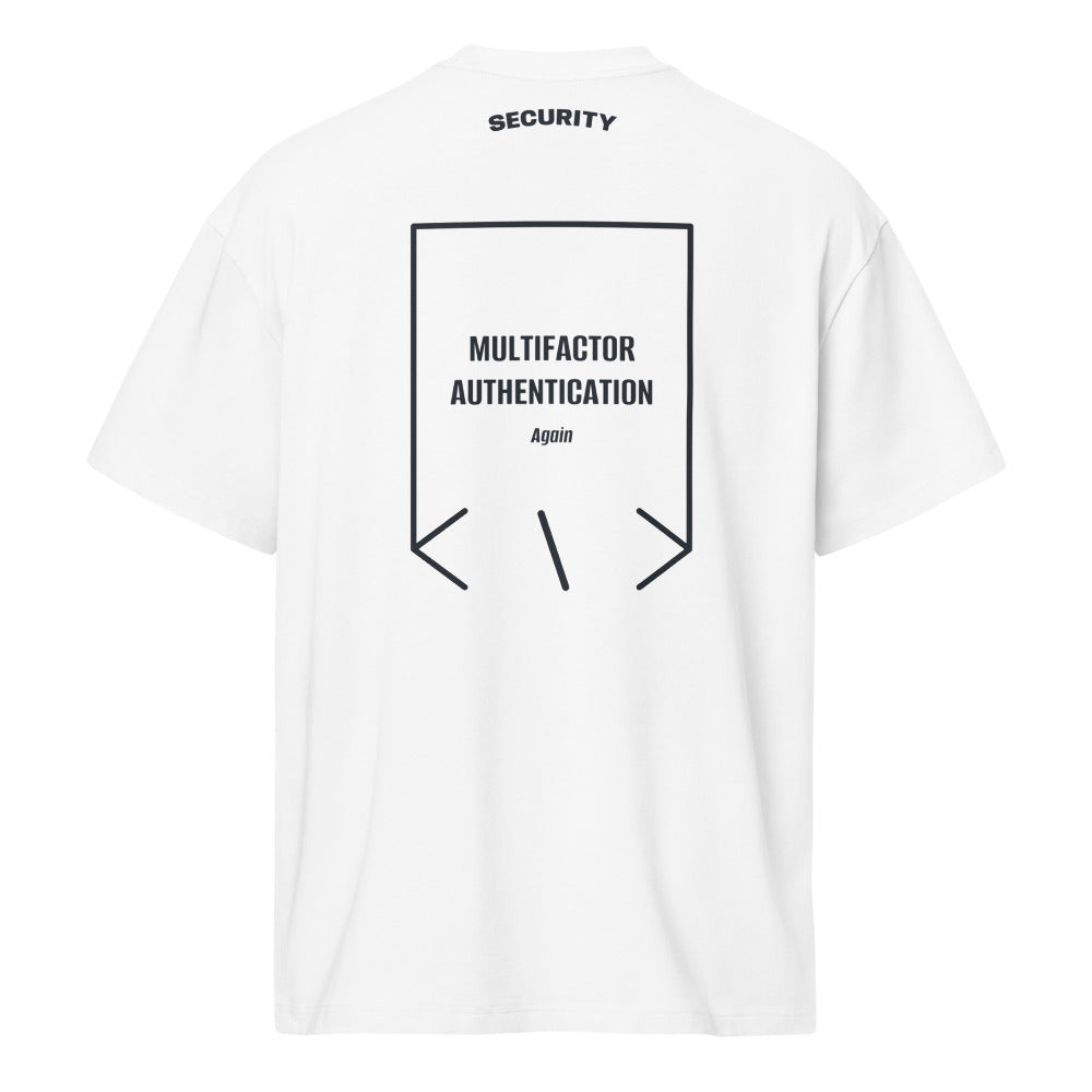 Multifactor Authentication — White Navy Blazer back mockup