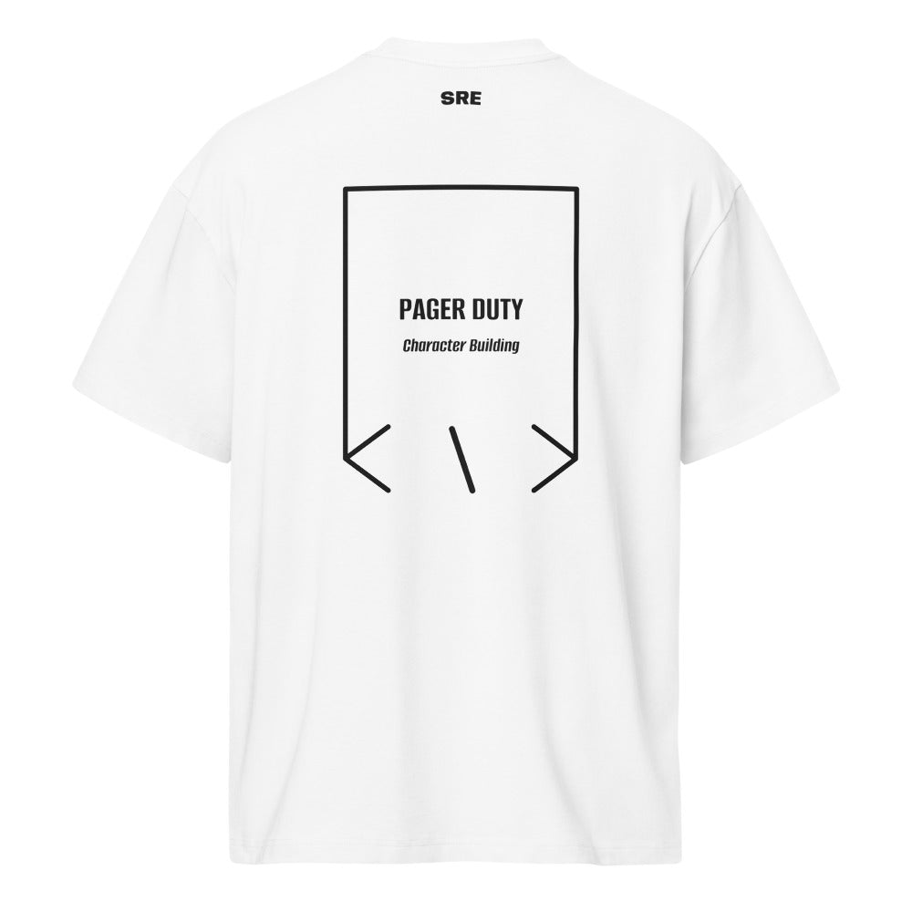 Pager Duty — White Black back mockup