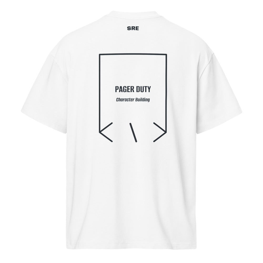 Pager Duty — White Navy Blazer back mockup