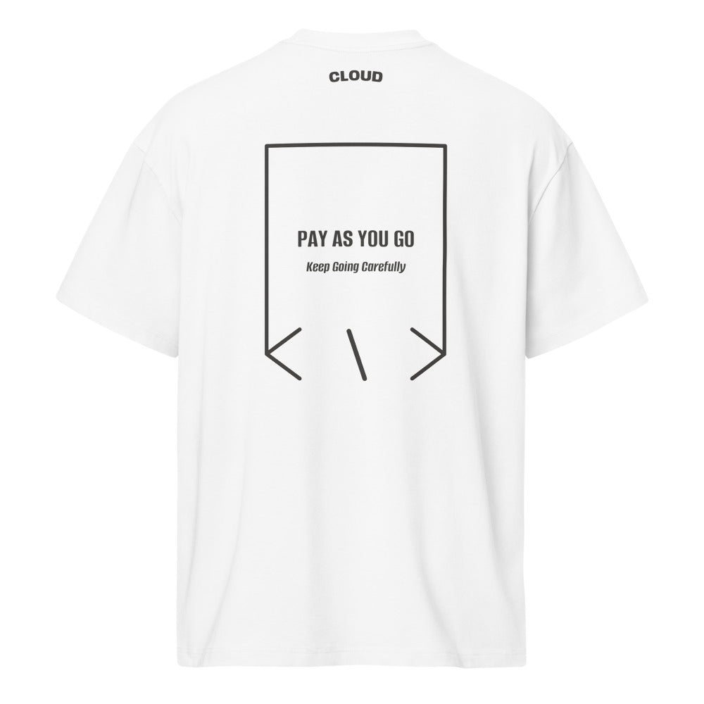 Pay As You Go — White Vintage Black back mockup
