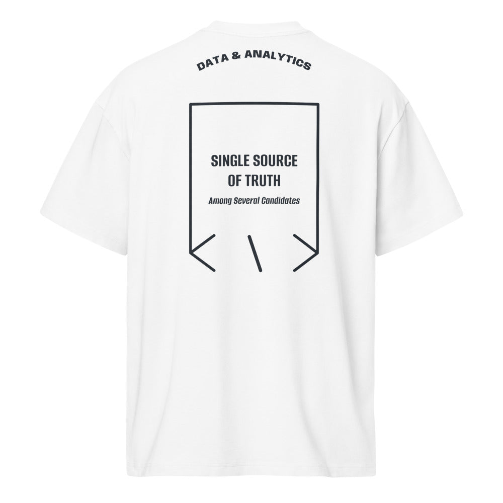 Single Source Of Truth — White Navy Blazer back mockup