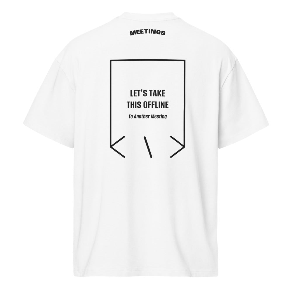 Let's Take This Offline — White Black back mockup