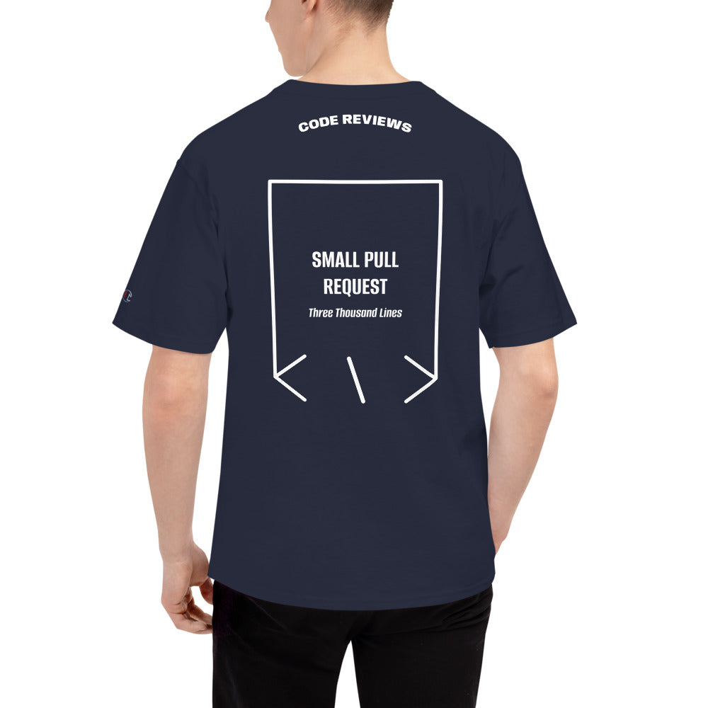 Small Pull Request — Navy White back mockup