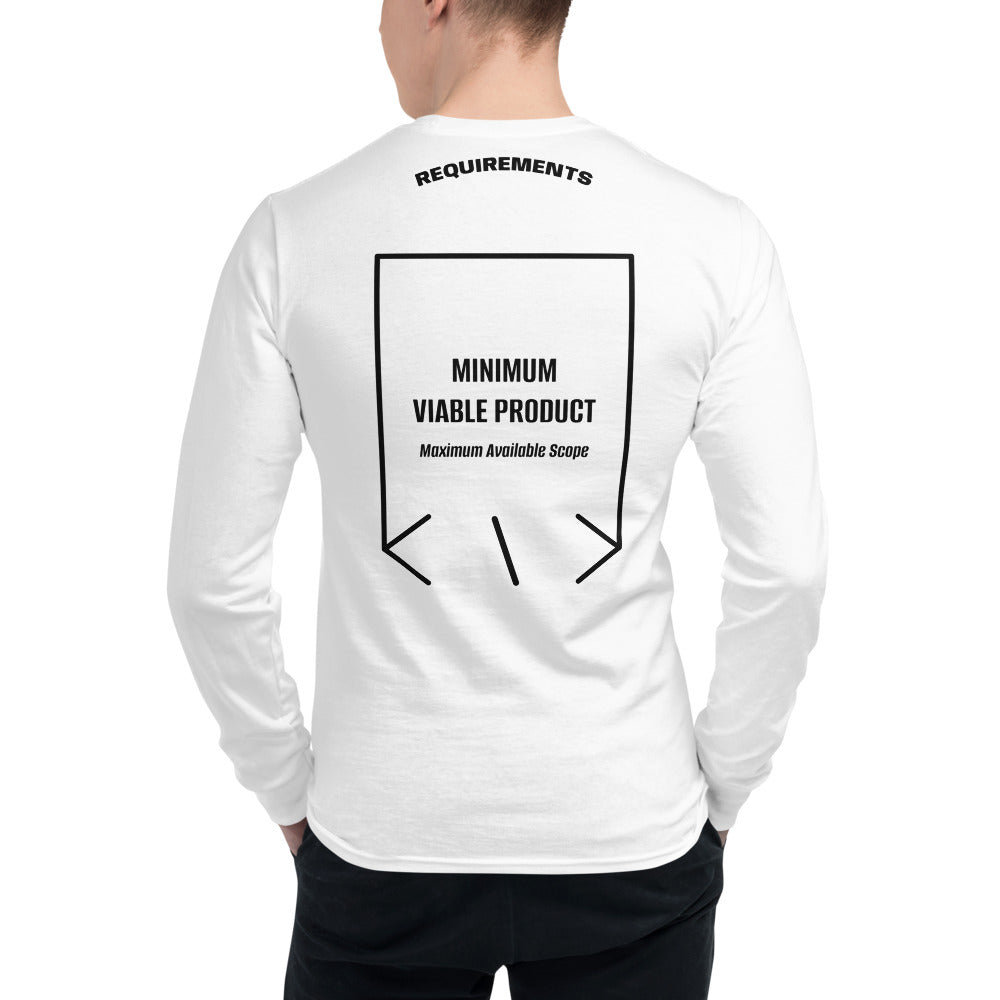 Minimum Viable Product — White Black back mockup
