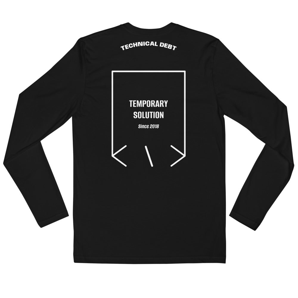 Temporary Solution — Black White back mockup